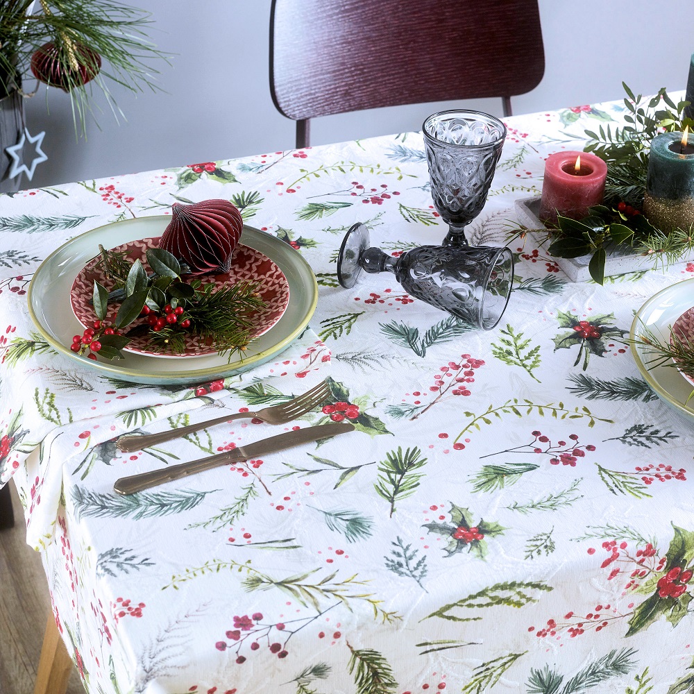 božični namizni tekač holly berry