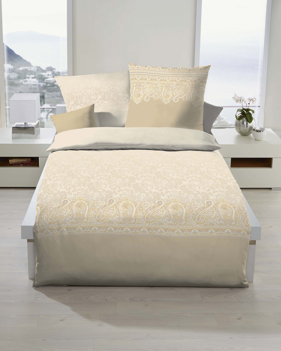 posteljnina iz satena kaeppel persis - zlato rumena