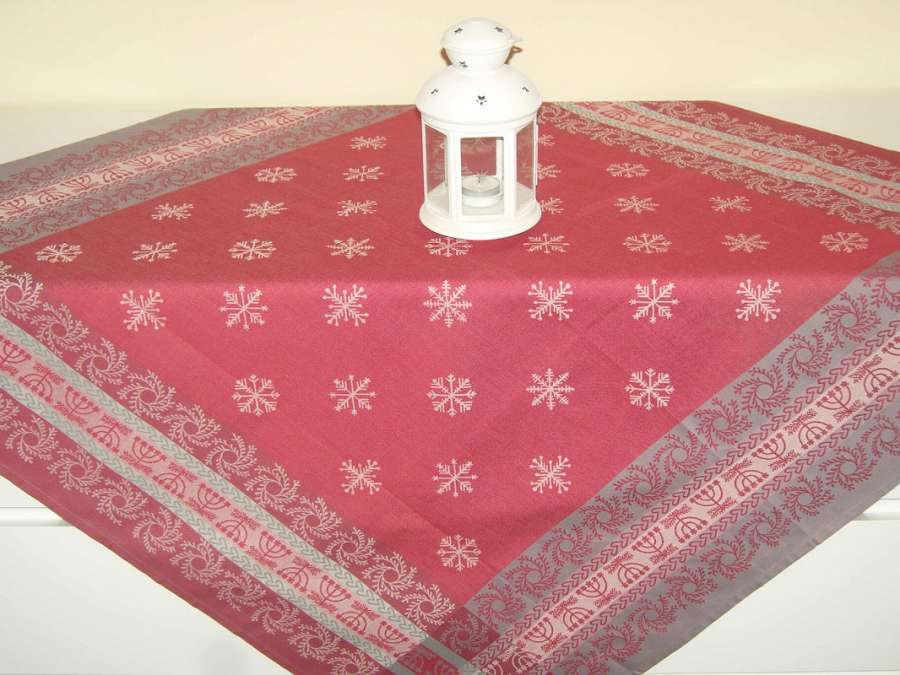 božični nadprt snežinke rdeč